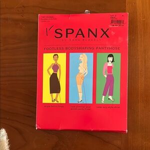 SPANX Black Footless Pantyhose